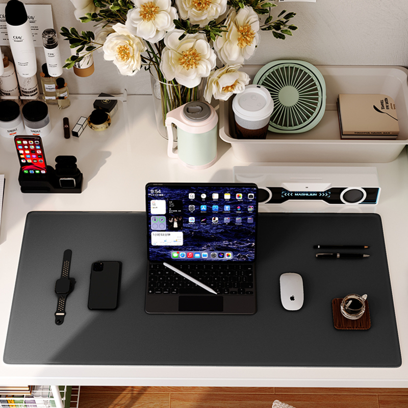 Ādas galda paliktnis, divpusīgs, pretslīdīgs, pielāgota apdruka