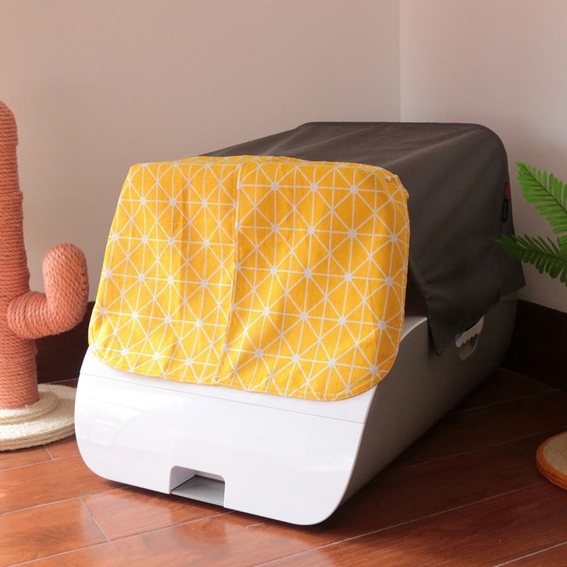 Automata macska WC elektromos lapáttal, összecsukható sátorral, ajtófüggönyel és almot tartóval