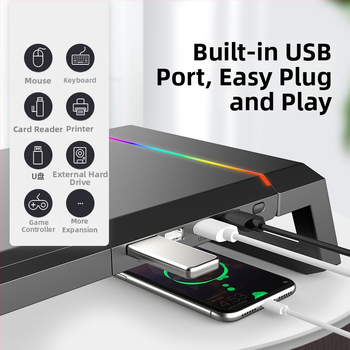 T1 monitora pacēlājs no Core Ice Zun — ABS plastmasa, piemērots monitoriem, svars 1,72 kg