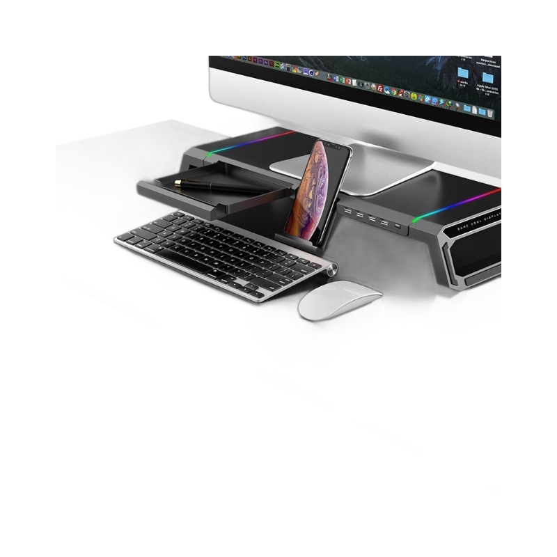 T1 monitora pacēlājs no Core Ice Zun — ABS plastmasa, piemērots monitoriem, svars 1,72 kg