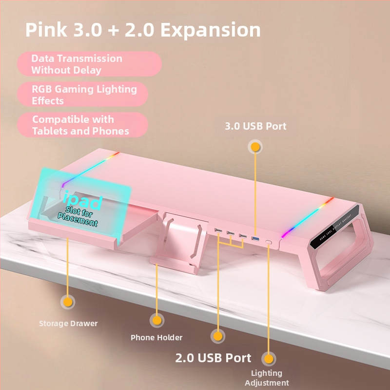 T1 monitora pacēlājs no Core Ice Zun — ABS plastmasa, piemērots monitoriem, svars 1,72 kg