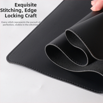 Ādas peles paliktnis, divuspejs, pretslīdēšana, ar karsto pārneses drukāšanu, pielāgojams