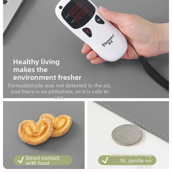 Ādas divpusēja galda paliktnis, pretslīdīgs, ar karsto pārvades drukāšanu, iespējama logotipa pievienošana — vienkrāsains stils