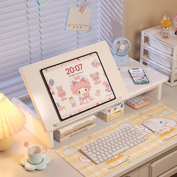 Portatīvo datora statīvs ar pacelamu vertikālo turētāju datoram un planšetēm – bloks no blīvās plātnes; Modelis 484; Preces kods 15; Zīmols 6