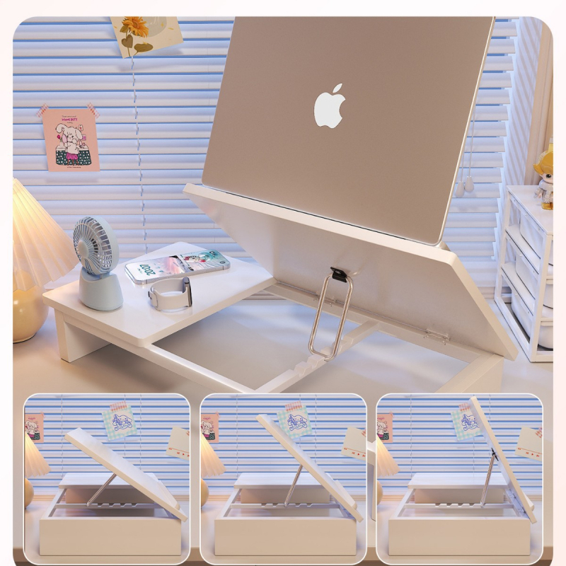 Portatīvo datora statīvs ar pacelamu vertikālo turētāju datoram un planšetēm – bloks no blīvās plātnes; Modelis 484; Preces kods 15; Zīmols 6