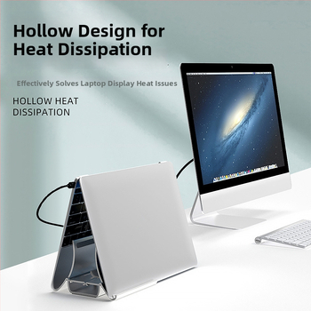 Portatīvā klēpjdatora vertikālais statīvs ar gravitācijas uzglabāšanu, augšupvērsts galda turētājs ar dzesēšanas atbalstu, modelis Gravity bracket, svars 371 g