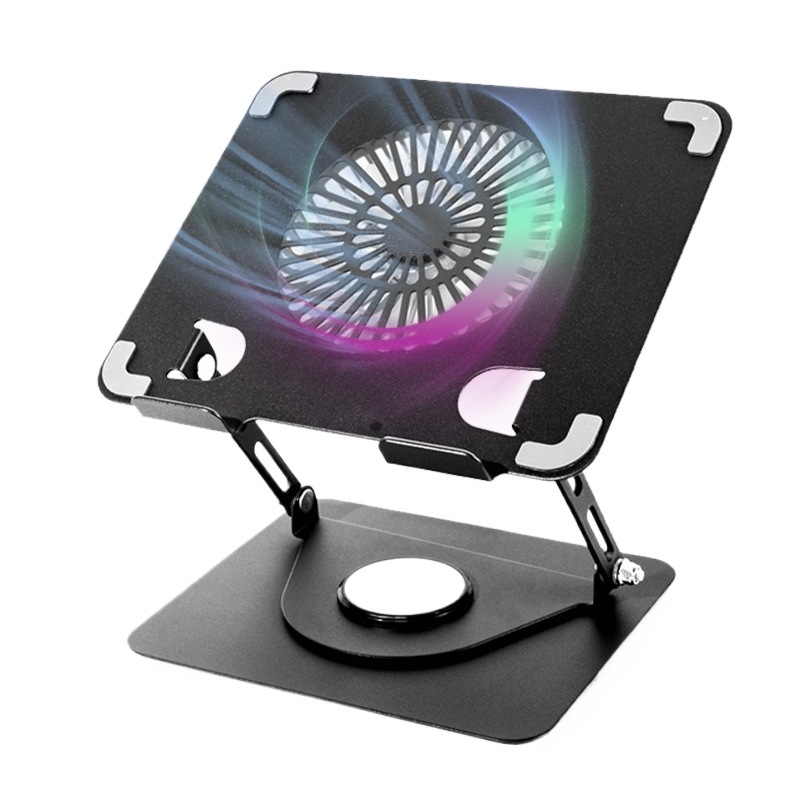 Klēpjdatora statīvs ar 360° pagriezienu, integrēta dzesēšana, atdalāms RGB ventilators