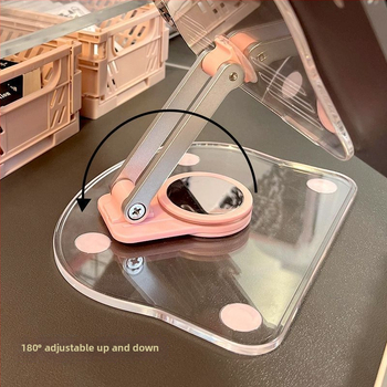 Regulējams galda turētājs telefonam un planšetdatoram, no akrila materiāla, universāla saderība