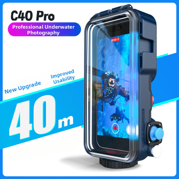 Po vandeniu veikiantis telefono dėklas, atsparus vandeniui iki 40 m, modelis C40 Pro — ABS stiklo lydinio medžiaga, svoris 427 g, logotipo spausdinimo galimybė