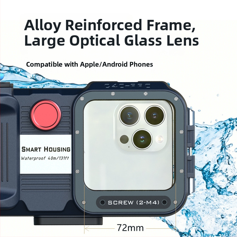 Po vandeniu veikiantis telefono dėklas, atsparus vandeniui iki 40 m, modelis C40 Pro — ABS stiklo lydinio medžiaga, svoris 427 g, logotipo spausdinimo galimybė