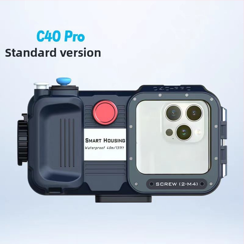 Po vandeniu veikiantis telefono dėklas, atsparus vandeniui iki 40 m, modelis C40 Pro — ABS stiklo lydinio medžiaga, svoris 427 g, logotipo spausdinimo galimybė