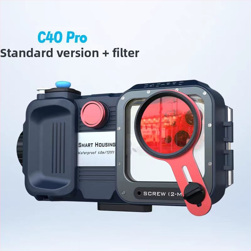 Po vandeniu veikiantis telefono dėklas, atsparus vandeniui iki 40 m, modelis C40 Pro — ABS stiklo lydinio medžiaga, svoris 427 g, logotipo spausdinimo galimybė