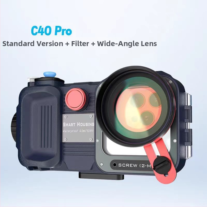 Po vandeniu veikiantis telefono dėklas, atsparus vandeniui iki 40 m, modelis C40 Pro — ABS stiklo lydinio medžiaga, svoris 427 g, logotipo spausdinimo galimybė