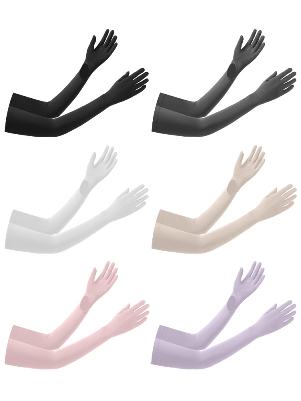 Ръкави за открито с UV защита, длан против подхлъзване, едночастен дизайн, пълни пръсти, нейлонов плат