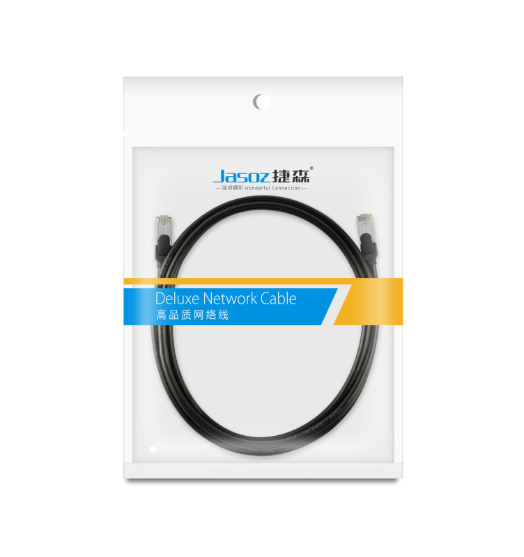 Cablu de rețea Cat6 ecranat, Twisted-Pair, cupru fără oxigen, 1000 Mbps, RJ-45, interior