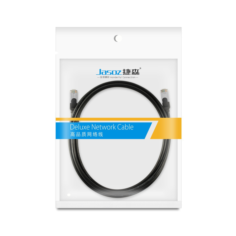 Cablu de rețea Cat6 ecranat, Twisted-Pair, cupru fără oxigen, 1000 Mbps, RJ-45, interior