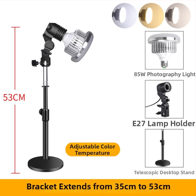 85W LED täiendav valgus live-ülekannete ja fotostsantsile, 220V, LED allikas, E14 pistikühendusega, 3m ulatus