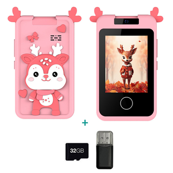 Детска дигитална камера с мобилен стил, обратим дизайн, 24MP снимки, TF карта поддръжка, видеозапис