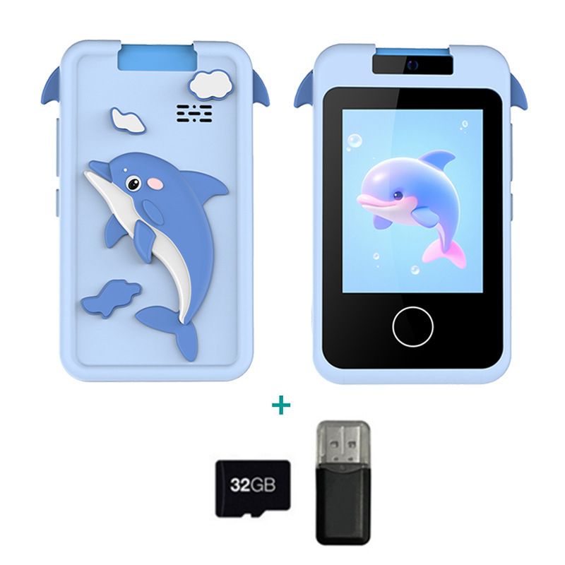 Детска дигитална камера с мобилен стил, обратим дизайн, 24MP снимки, TF карта поддръжка, видеозапис