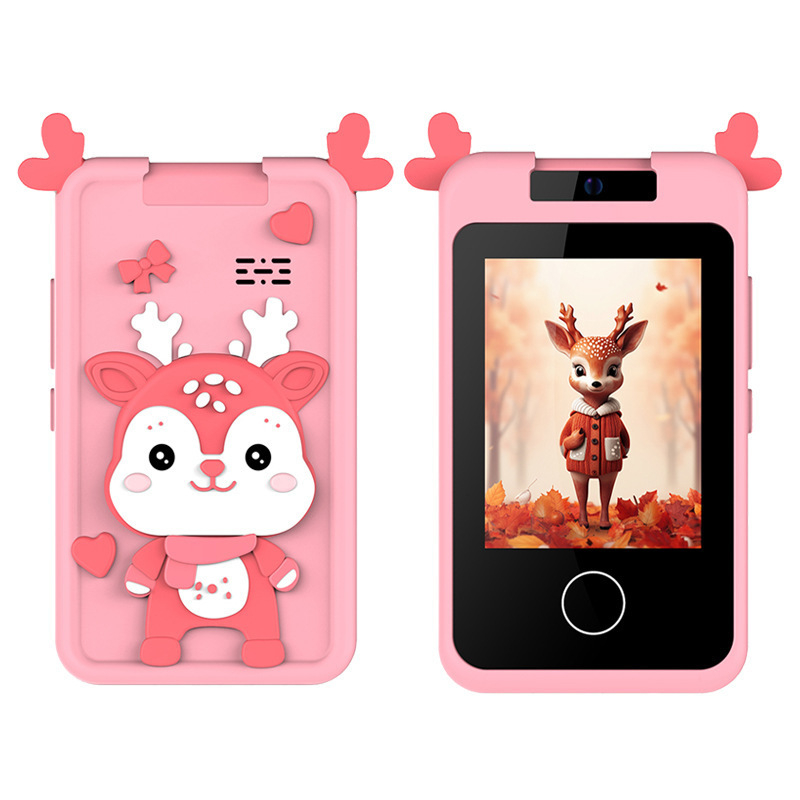 Детска дигитална камера с мобилен стил, обратим дизайн, 24MP снимки, TF карта поддръжка, видеозапис