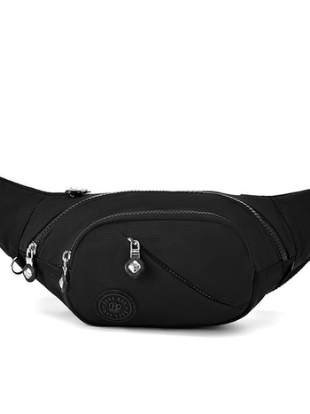 Hibridinė krūtinės/juosmens rankinė telefonui — išorė nailonas, vidus medvilnė, užtrauktukas, vidinės kišenės telefonui ir dokumentams