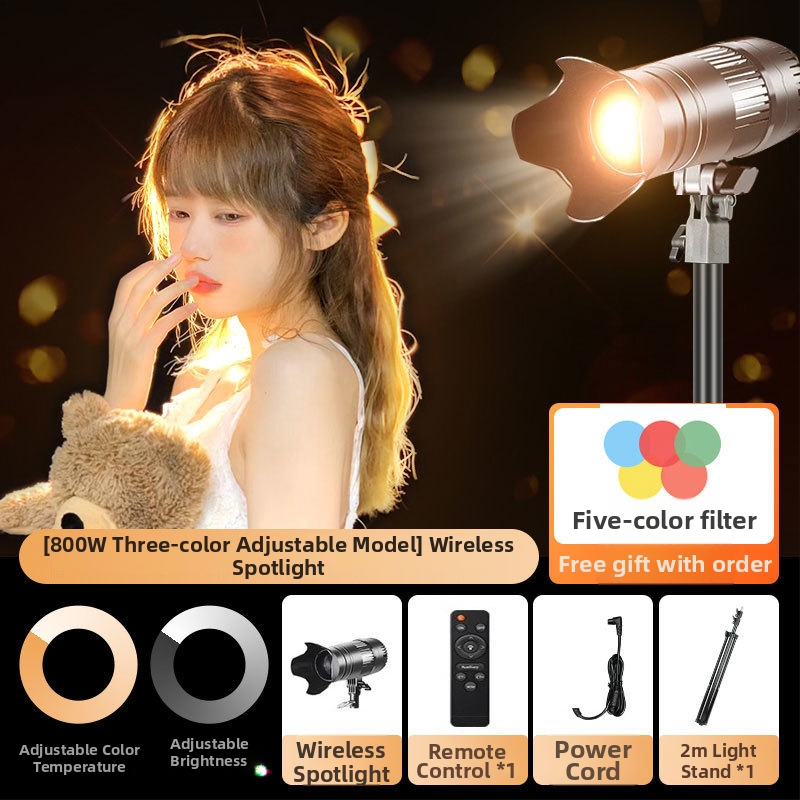 Transliacijoms grožiui skirtas šviesos su plaukų papildomu šviesos, fokuso šviesa ir kontūro šviesa, daugiažymė spalvų temperatūra, atskiras maitinimo šaltinis, ryškumo reguliavimas