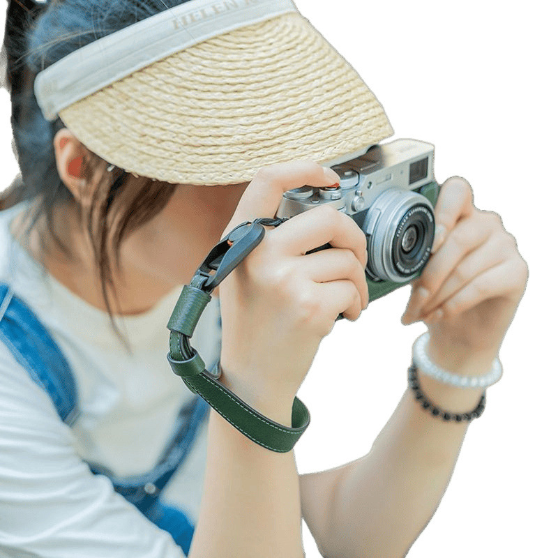 Curea de încheietură din piele pentru cameră, cu eliberare rapidă, compatibilă cu Fuji, Canon, Nikon și Sony