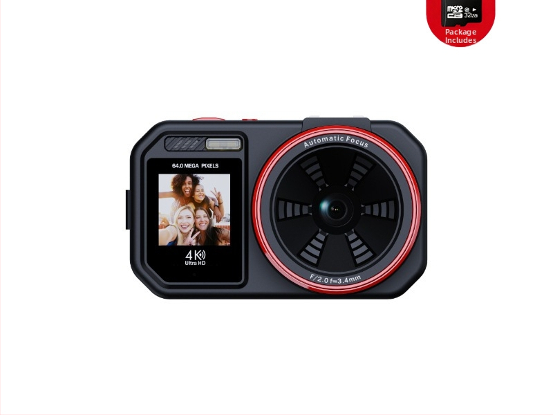 Skaitmeninis fotoaparatas su CMOSS 64MP jutikliu, 18x optinis priartinimas, 4K vaizdo įrašas, dviejų ekranų selfi dizainas