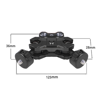 Reguliuojamas magiškos rankos su 1/4 ir 3/8 sriegiais, aliuminio lydinys, apkrova 2-5 kg, svoris 120 g