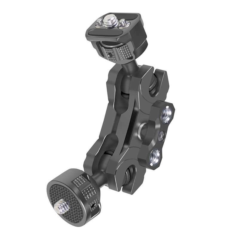 Reguliuojamas magiškos rankos su 1/4 ir 3/8 sriegiais, aliuminio lydinys, apkrova 2-5 kg, svoris 120 g