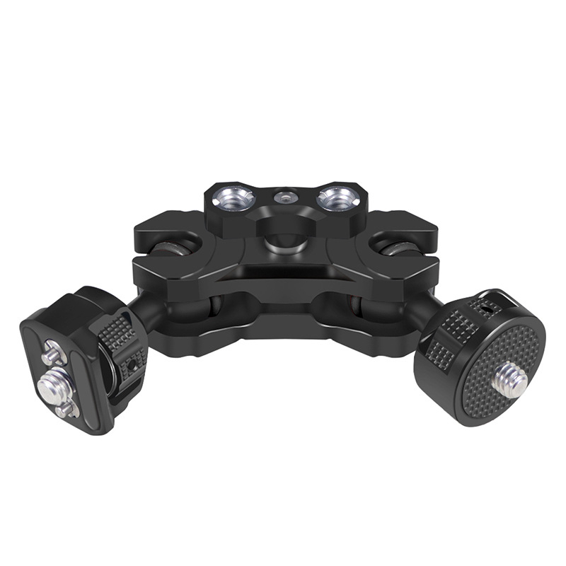 Reguliuojamas magiškos rankos su 1/4 ir 3/8 sriegiais, aliuminio lydinys, apkrova 2-5 kg, svoris 120 g