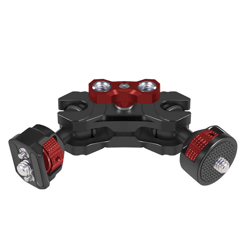 Reguliuojamas magiškos rankos su 1/4 ir 3/8 sriegiais, aliuminio lydinys, apkrova 2-5 kg, svoris 120 g