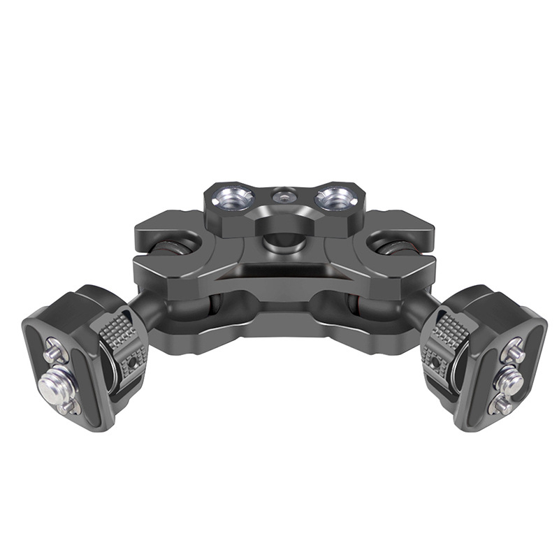 Reguliuojamas magiškos rankos su 1/4 ir 3/8 sriegiais, aliuminio lydinys, apkrova 2-5 kg, svoris 120 g