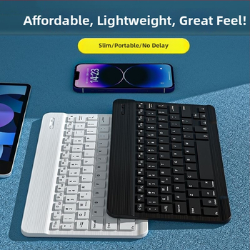 Bluetooth tipkovnica za iPad, mobitel, tablet i prijenosno računalo — bežična, punjiva, USB-C napajanje, ergonomska, mogućnost tiskanja logotipa