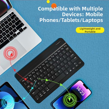 Bluetooth tipkovnica za iPad, mobitel, tablet i prijenosno računalo — bežična, punjiva, USB-C napajanje, ergonomska, mogućnost tiskanja logotipa