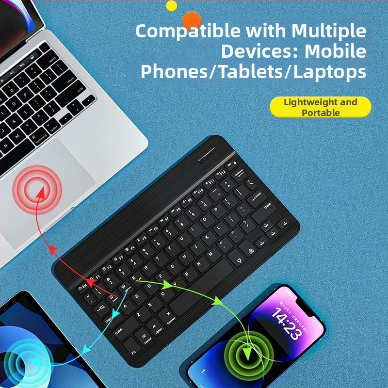 Bluetooth tipkovnica za iPad, mobitel, tablet i prijenosno računalo — bežična, punjiva, USB-C napajanje, ergonomska, mogućnost tiskanja logotipa