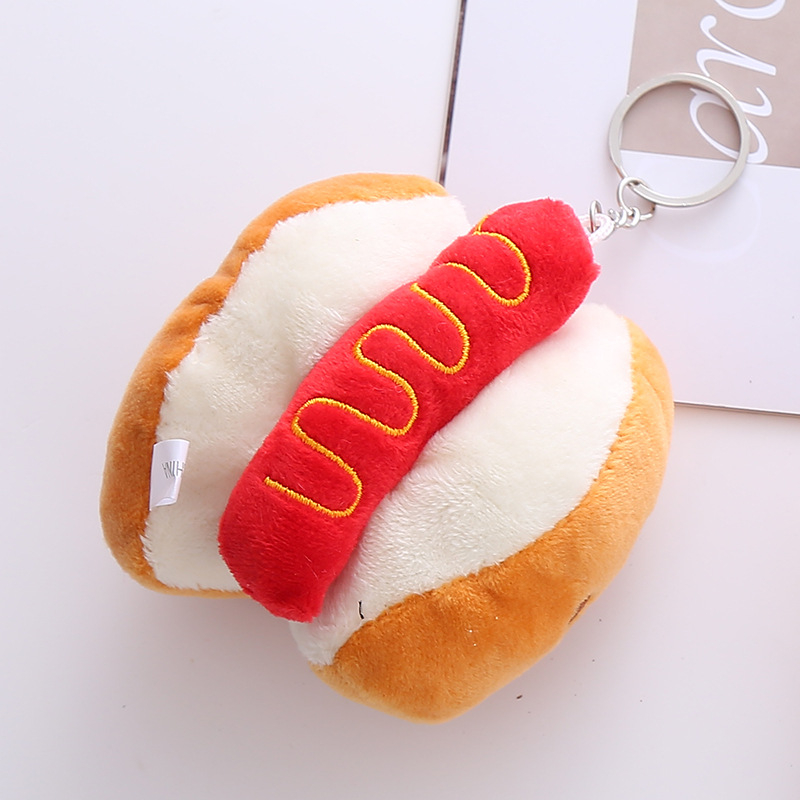 Puha plüss érmetárca anime karikatúra mintával, étel témájú medállal, bélés: vászon