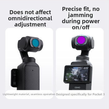 Filtr Pocket3 pre kameru – kov+sklo, v krabici, kompatibilný s Pocket3