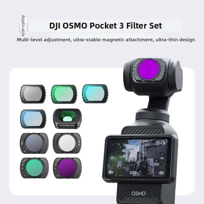 Filtr Pocket3 pre kameru – kov+sklo, v krabici, kompatibilný s Pocket3