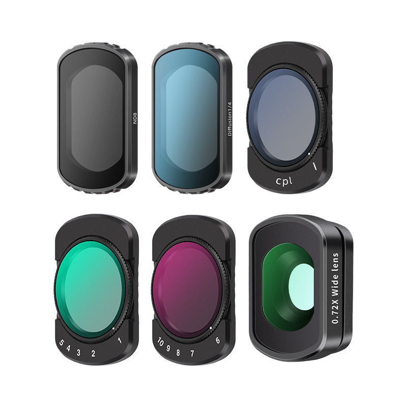 Filtr Pocket3 pre kameru – kov+sklo, v krabici, kompatibilný s Pocket3