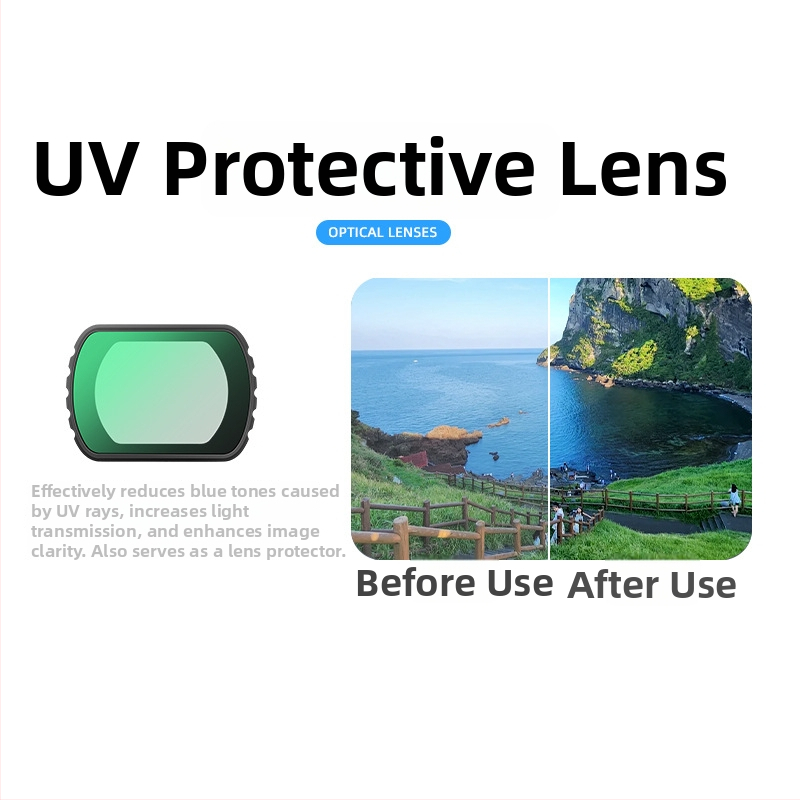 Filtr Pocket3 pre kameru – kov+sklo, v krabici, kompatibilný s Pocket3