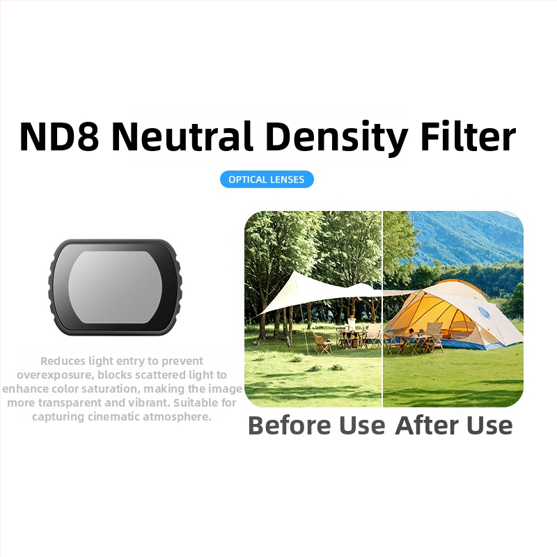 Filtr Pocket3 pre kameru – kov+sklo, v krabici, kompatibilný s Pocket3