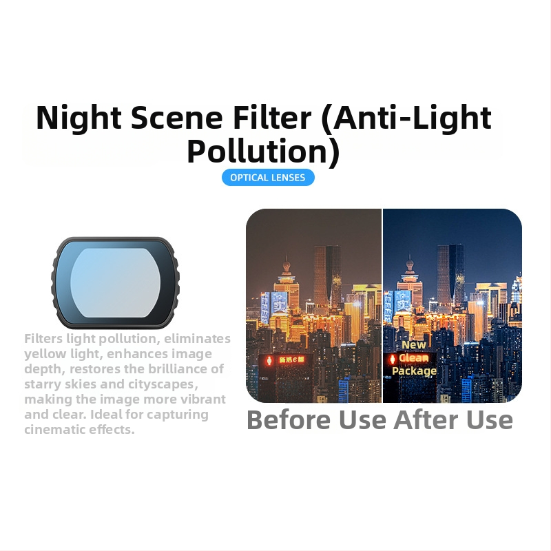 Filtr Pocket3 pre kameru – kov+sklo, v krabici, kompatibilný s Pocket3