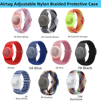 Airtag drošības vāciņš ar neilona pīti, TPU materiāls, rokas darbs, mīksts korpuss