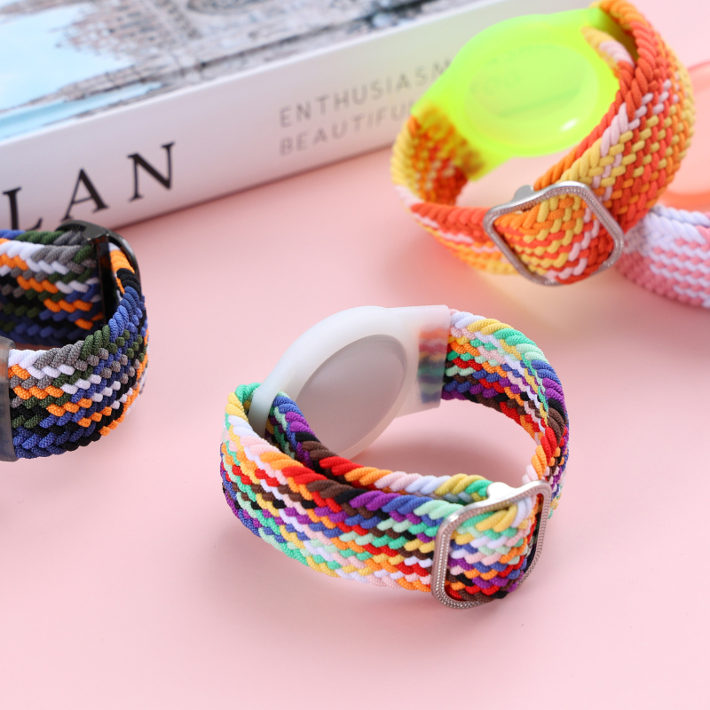 Airtag drošības vāciņš ar neilona pīti, TPU materiāls, rokas darbs, mīksts korpuss