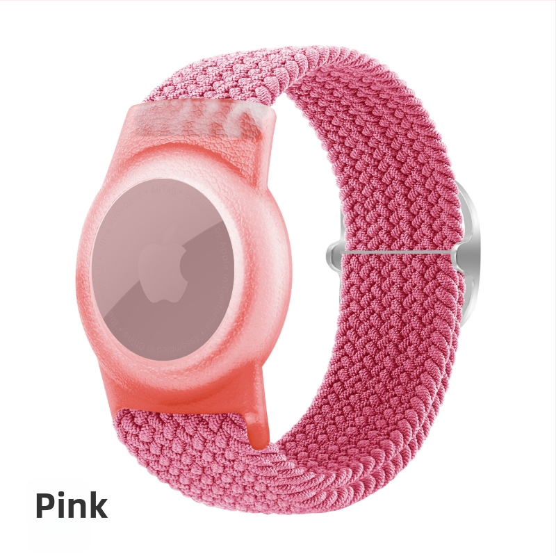 Airtag drošības vāciņš ar neilona pīti, TPU materiāls, rokas darbs, mīksts korpuss