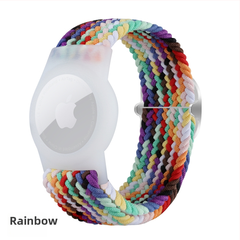 Airtag drošības vāciņš ar neilona pīti, TPU materiāls, rokas darbs, mīksts korpuss