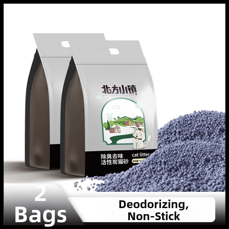 Котешки пясък на основата на бентонит, фини гранули, ниска прашност, лимонов аромат, за възрастни котки