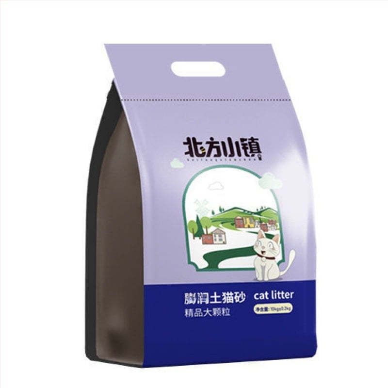 Котешки пясък на основата на бентонит, фини гранули, ниска прашност, лимонов аромат, за възрастни котки