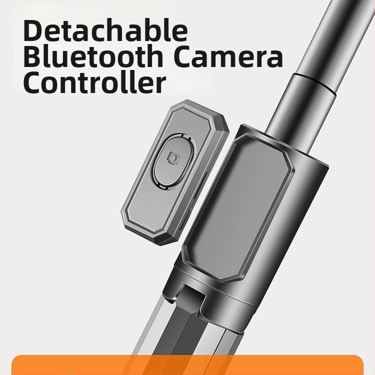 Bluetooth pret vibrācijas selfija nūja, pārnēsājams rokturis un 2-1 statīvs, LED apgaismojums un tālvadība